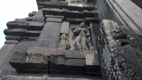 Bas Relief on the Wall, Garuda Temple Terrace, Prambanan, Java, Indonesia Stock Footage 251566571