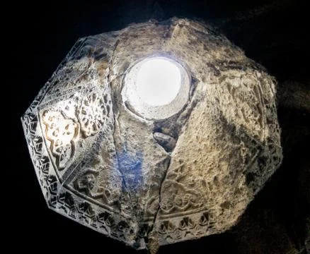 Bas-reliefs on the ceiling. Photos