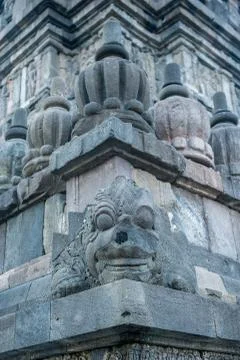 Bas-reliefs of prambanan temple, java, indonesia Stock Photos