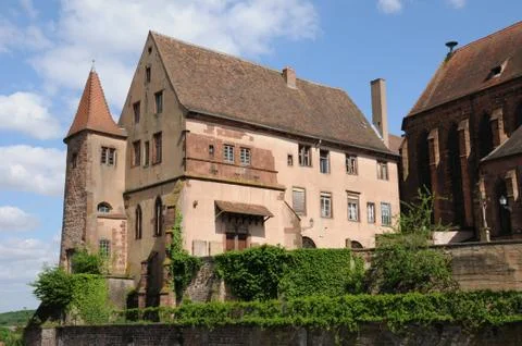 Bas Rhin, old episcopal castle in Saverne Stock Photos