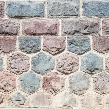 Basalt blocks lined Stock Photos