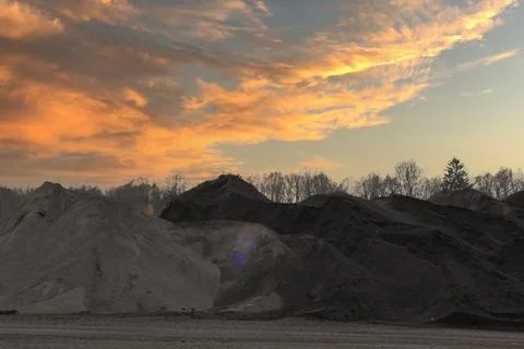 Basalt, building material. Basalt mining in mine. Stone mountain Foto stock