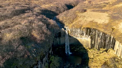 Basalt Canyon Iceland Video stock 229663075