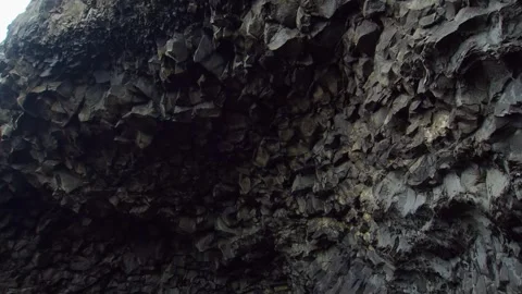 Basalt Columns Cave on Reynisfjara Black Sand Beach, Iceland Video stock 320508787