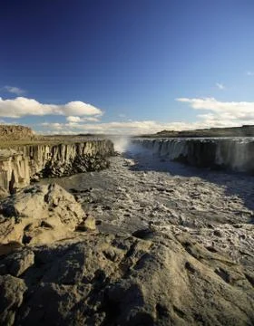 Basalt columns, dettifoss Stock Photos