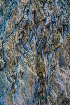 Basalt columns texture Stock Photos