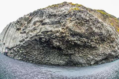 Basalt columns texture Stock Photos