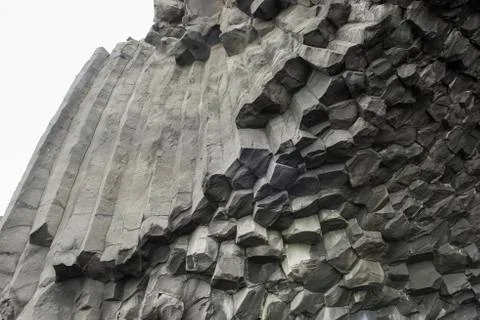 Basalt columns texture Foto stock