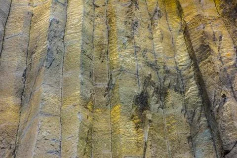 Basalt columns texture Stock Photos