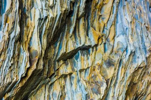 Basalt columns texture Stock Photos