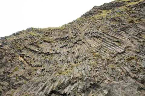 Basalt columns texture Stock Photos