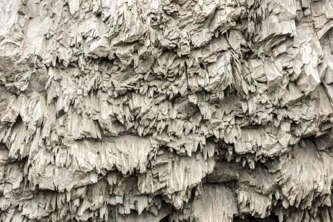 Basalt columns texture Stock Photos