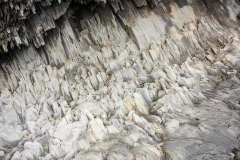 Basalt columns texture Stock Photos