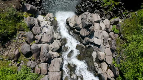 Basalt formation around Svatifoss waterfall, Iceland. Stock Footage 249253434