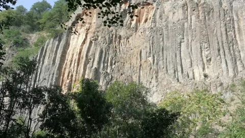 Basalt occurs naturally in the forest Stock Footage 161038702