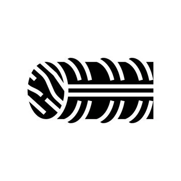 Basalt rebar glyph icon vector illustration Illustrazione stock