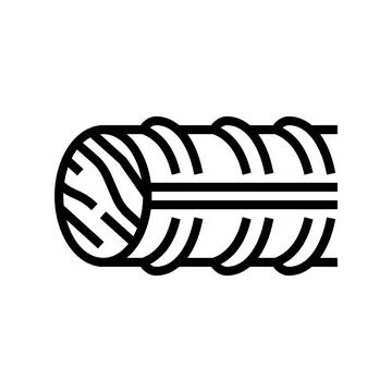 Basalt rebar line icon vector illustration Illustrazione stock