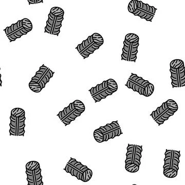 Basalt rebar vector seamless pattern Stock Illustration