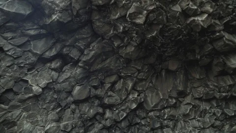 Basalt Rocks at the Black Beach in Vik Stock Footage 114518458