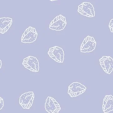 Basalt stone rock line seamless pattern Stock Illustration