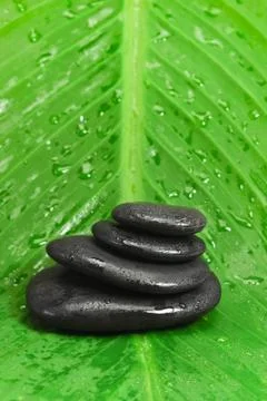 Basalt stones Stock Photos