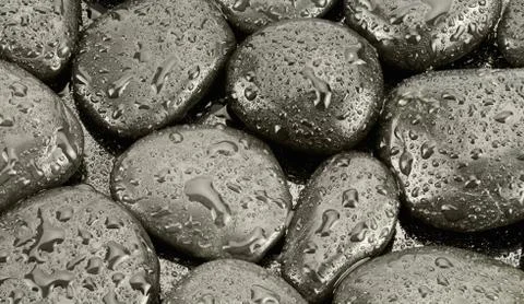 Basalt stones to spa Foto stock