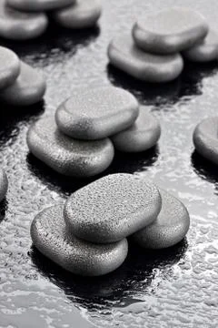 Basalt stones for spa Stock Photos