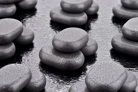 Basalt stones for spa Stock Photos