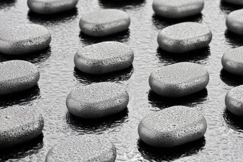 Basalt stones for spa Stock Photos