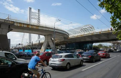 Basarab Bridge - Bucharest, Romania. Foto stock