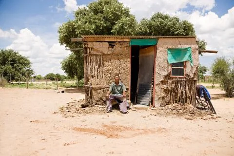 Basarwa man Stock Photos