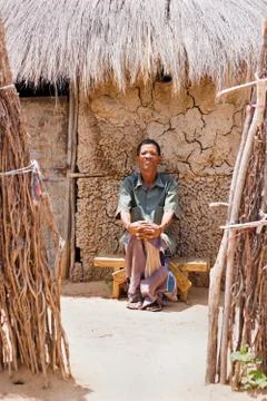 Basarwa man Stock Photos