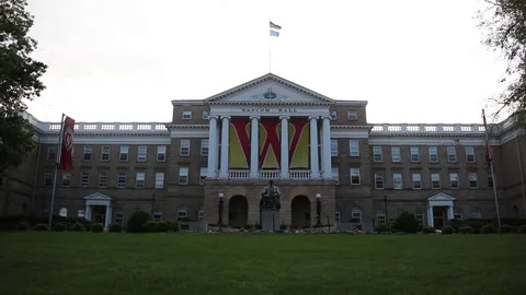 Bascom Hall, UW Madison, wide shot Stock Footage 82329513