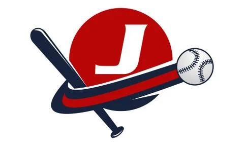 Base Ball Letter J Stock-Illustration