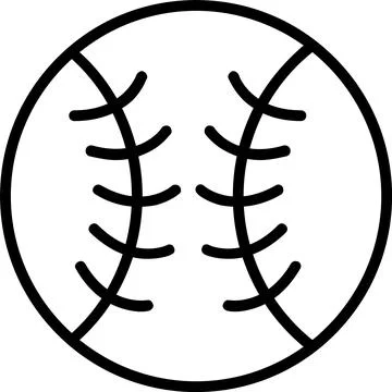 Base Ball Line Icon Design Stock Illustration