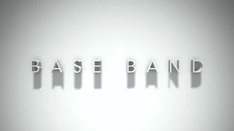 Base band 3D title animation with shadows on a white background Stock Footage 296799198