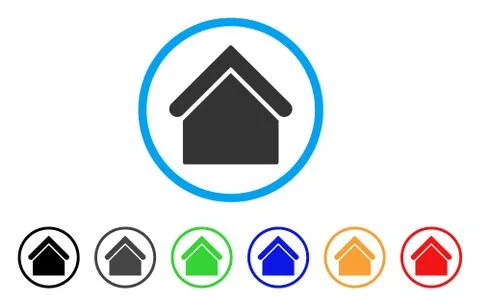 Base Building Rounded Icon Ilustración de archivo