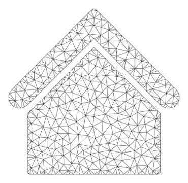 Base Building Vector Mesh Carcass Model Ilustración de archivo