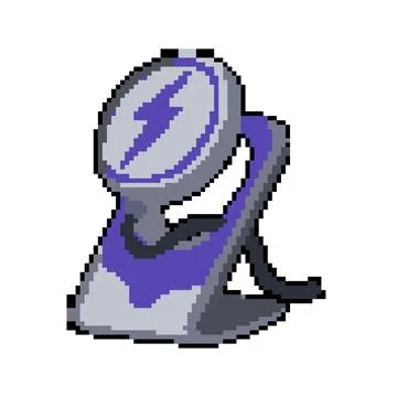 Base charging stand wireless pixel art vector illustration Stock Illustration