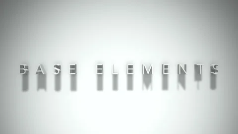 Base elements 3D title animation white text on a white background Vídeos de archivo 300617876