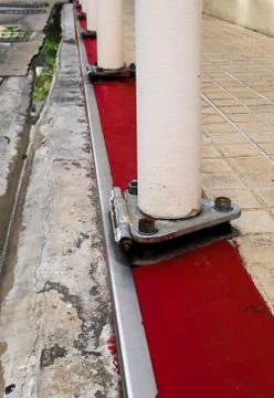 Base of flag pole. Stock Photos