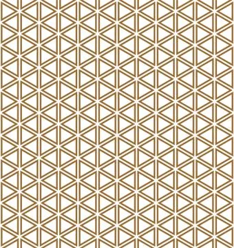 Base grid Mitsukude for patterns Kumiko.Brown color. Stock Illustration