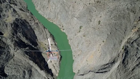 Base Jump- Extreme Sport Jump Stock Footage