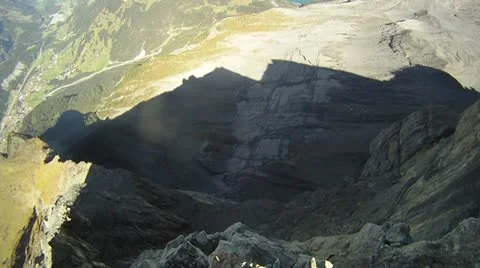 Base Jump frontal view Stock Footage 21434802