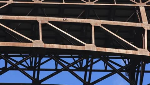 Base Jumper jumping from the New River Gorge Bridge Stock Footage 8848551