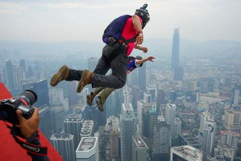 Base Jumpers Stock Photos