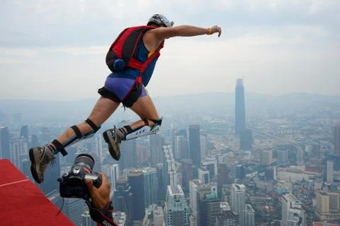 Base Jumpers Stock Photos
