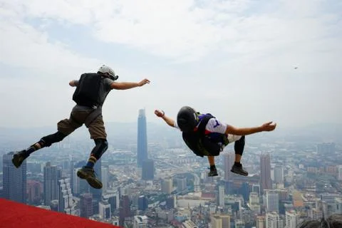 Base Jumpers Stock Photos