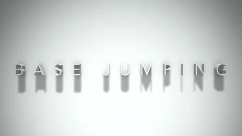 Base jumping 3D title animation with shadows on a white background Stock Footage 297816226