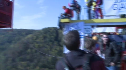 Base Jumping 3(HD) c Stock Footage
